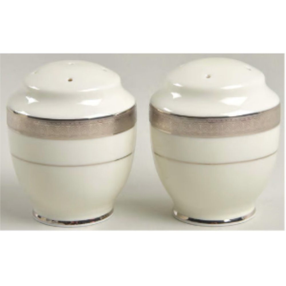 Mikasa Palatial Platinum Salt and Pepper Shaker Set